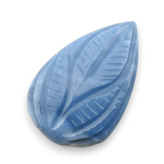 Blue opal cabochon carved 28x18 mm no 78