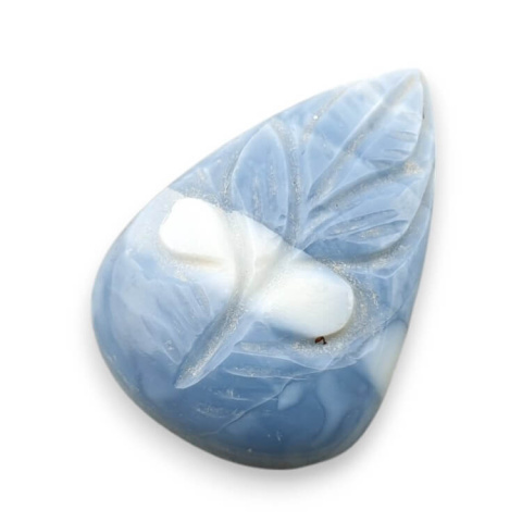 Blue opal cabochon carved 28x19 mm no 17 Blue opal cabochon carved 28x19 mm no 17