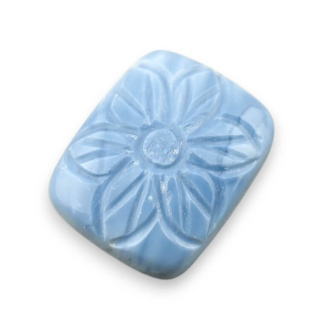 Opal blue cabochon carved 28x23 mm no 14