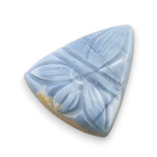 Blue opal cabochon carved 28x24 mm no 76