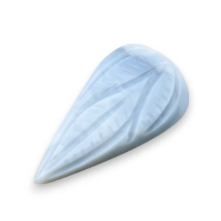 Blue opal cabochon carved 29x15 mm no 42