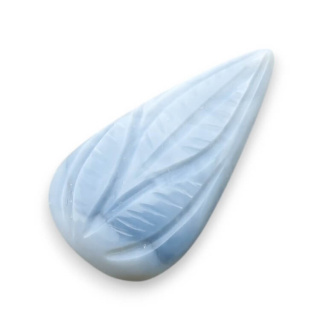 Blue opal cabochon carved 29x15 mm no 42