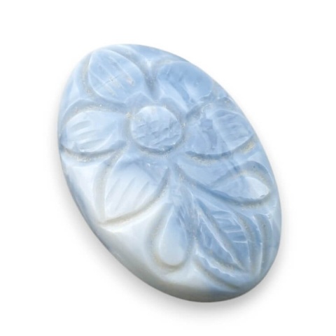 Blue opal cabochon carved 29x19 mm no 20 Blue opal cabochon carved 29x19 mm no 20