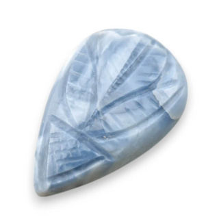 Blue opal cabochon carved 29x19 mm no 84