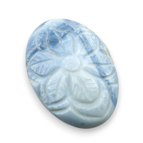 Blue opal cabochon carved 29x20 mm no 15 Blue opal cabochon carved 29x20 mm no 15