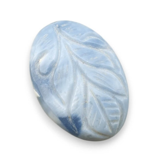 Blue opal cabochon carved 29x20 mm no 56