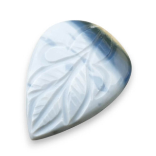 Blue opal cabochon carved 29x21 mm no 69