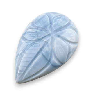 Blue opal cabochon carved 30x19 mm no 27