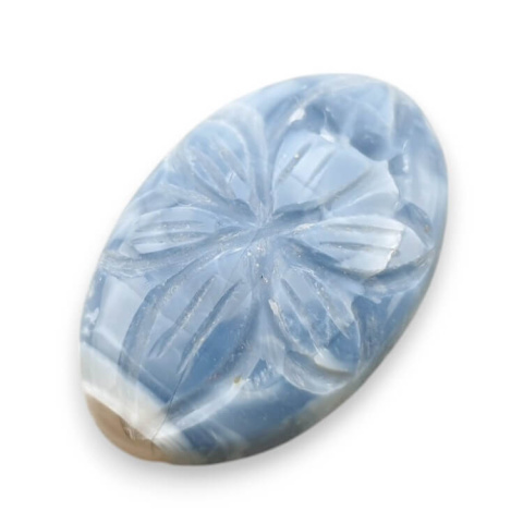 Blue opal cabochon carved 30x19 mm no 30 Blue opal cabochon carved 30x19 mm no 30