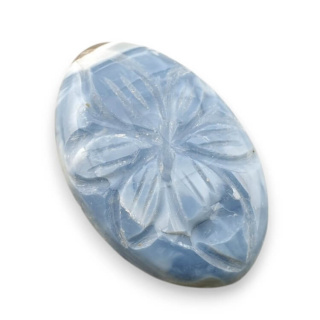 Blue opal cabochon carved 30x19 mm no 30