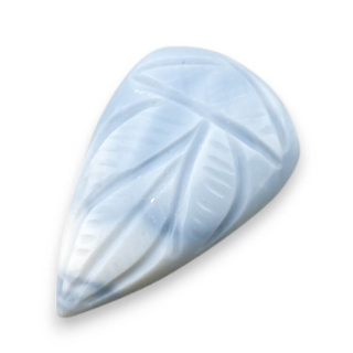 Blue opal cabochon carved 30x19 mm no 61