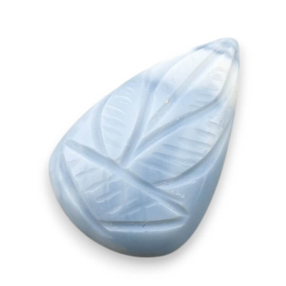 Blue opal cabochon carved 30x19 mm no 61