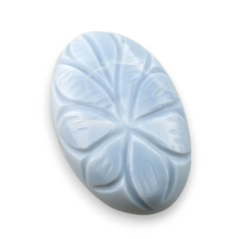 Blue opal cabochon carved 30x20 mm no 52 Blue opal cabochon carved 30x20 mm no 52