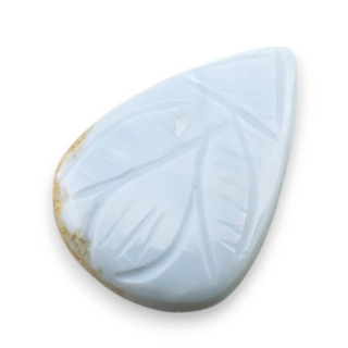 Blue opal cabochon carved 30x20 mm no 75