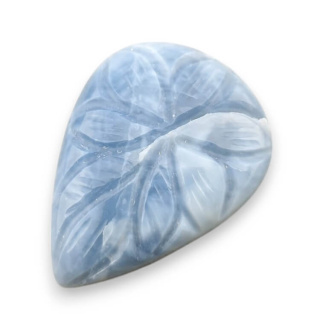 Blue opal cabochon carved 30x22 mm no 19