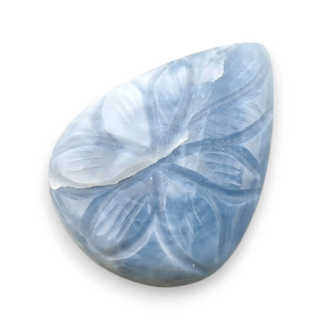 Blue opal cabochon carved 30x22 mm no 19