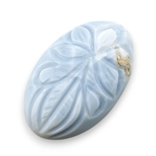 Blue opal cabochon carved 31x19 mm no 26
