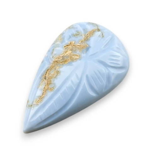 Blue opal cabochon carved 32x19 mm no 45 Blue opal cabochon carved 32x19 mm no 45
