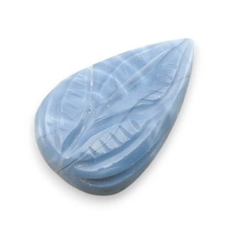 Blue opal cabochon carved 36x17 mm no 59