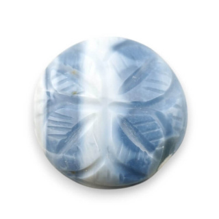 Blue opal cabochon carved fi 21 mm no 63