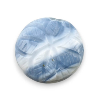 Blue opal cabochon carved fi 21 mm no 63