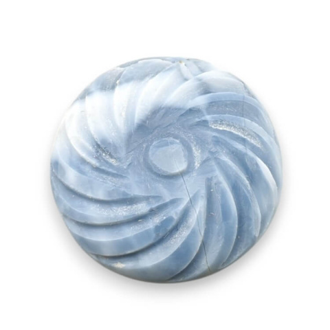 Blue opal cabochon carved fi 25 mm no 16 Blue opal cabochon carved fi 25 mm no 16