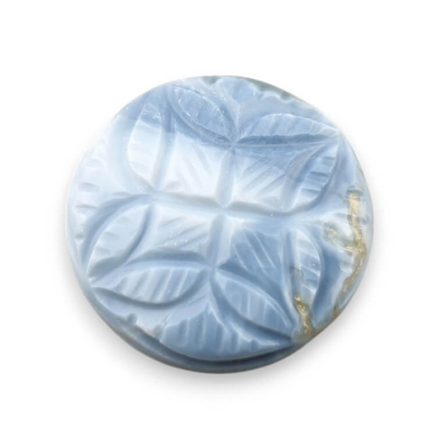 Blue opal cabochon carved fi 25 mm no 21 Blue opal cabochon carved fi 25 mm no 21