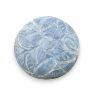 Blue opal cabochon carved fi 25 mm no 66