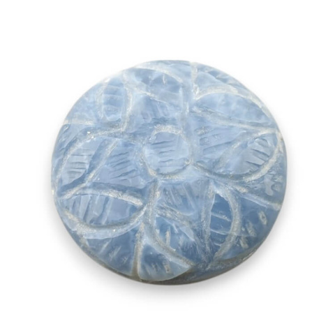 Blue opal cabochon carved fi 25 mm no 66 Blue opal cabochon carved fi 25 mm no 66
