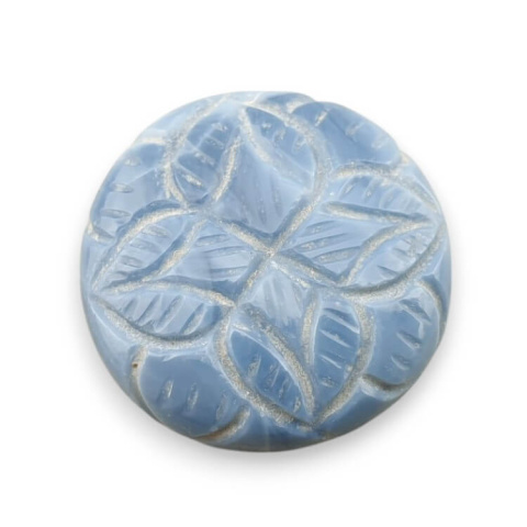 Blue opal cabochon carved fi 25 mm no 77 Blue opal cabochon carved fi 25 mm no 77