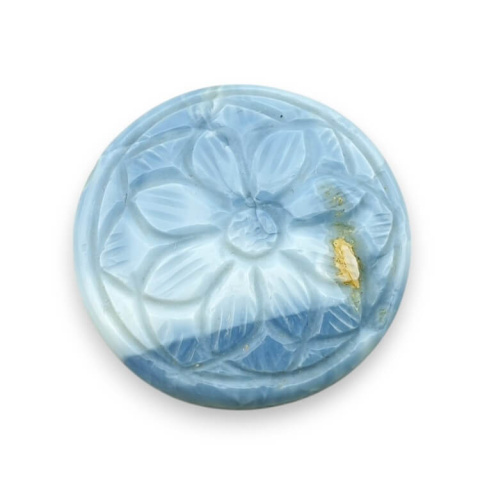 Blue opal cabochon carved fi 29 mm no 11 Blue opal cabochon carved fi 29 mm no 11