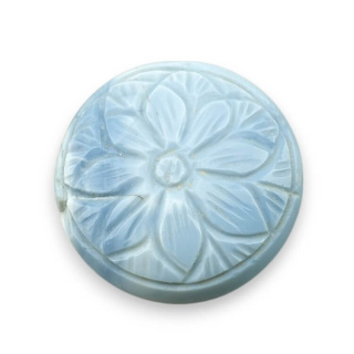 Opal blue cabochon carved fi 29 mm no. 13