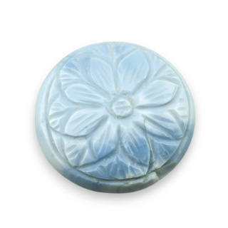 Blue opal cabochon carved fi 29 mm no 13