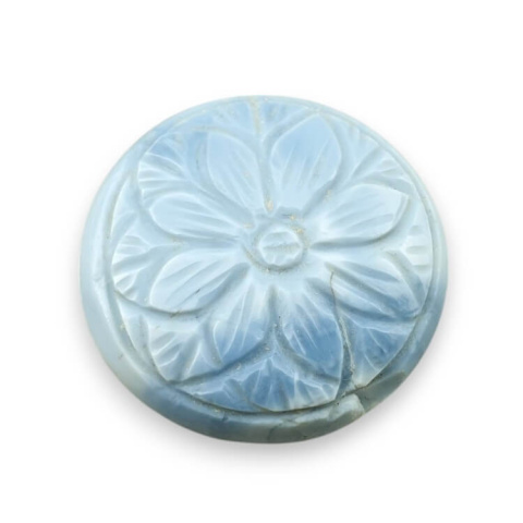 Blue opal cabochon carved fi 29 mm no 13 Blue opal cabochon carved fi 29 mm no 13