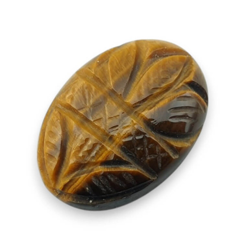 Tiger's eye carved cabochon 23x17 mm no 71 Tiger's eye carved cabochon 23x17 mm no 71