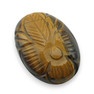 Tiger's eye cabochon carving 24x18 mm no. 64