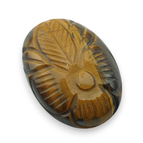 Tiger's eye cabochon carving 24x18 mm no. 64 Tiger's eye cabochon carving 24x18 mm no. 64