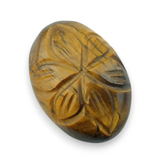Tiger's eye cabochon carving 25x17 mm no. 22