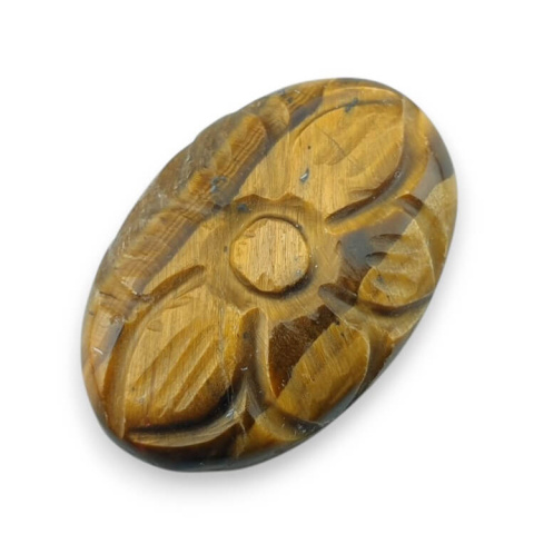 Tiger's eye cabochon carving 25x17 mm no. 66 Tiger's eye cabochon carving 25x17 mm no. 66
