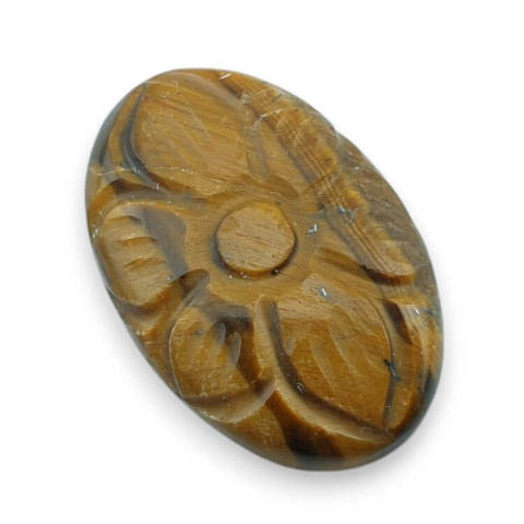 Tiger's eye cabochon carving 25x17 mm no. 66 Tiger's eye cabochon carving 25x17 mm no. 66
