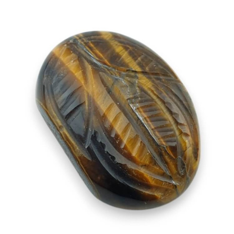 Tiger's eye cabochon carved 25x17 mm no 69 Tiger's eye cabochon carved 25x17 mm no 69