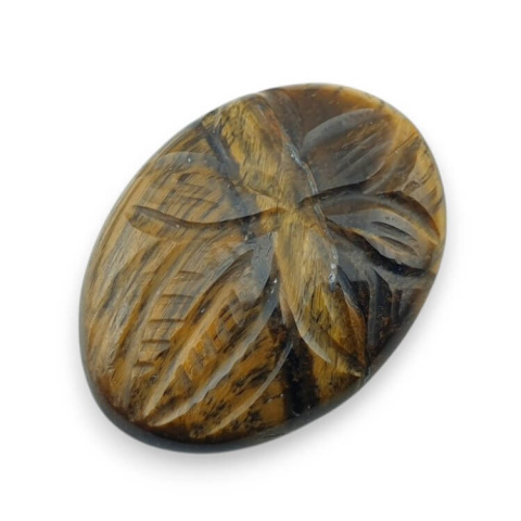 Tygrysie oko kaboszon carving 25x18 mm nr 70 Tygrysie oko kaboszon carving 25x18 mm nr 70