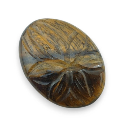 Tygrysie oko kaboszon carving 25x18 mm nr 70 Tygrysie oko kaboszon carving 25x18 mm nr 70
