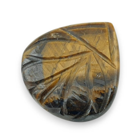 Tiger's eye cabochon carved 25x23 mm no 36 Tiger's eye cabochon carved 25x23 mm no 36