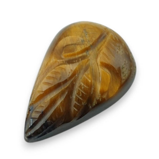 Tiger's eye cabochon carving 26x17 mm no. 37