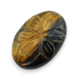 Tiger's eye cabochon carving 26x18 mm no. 25