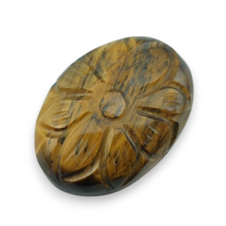 Tiger's eye cabochon carving 26x19 mm no. 33