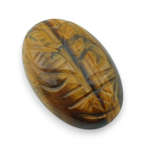 Tiger's eye cabochon carved 27x18 mm no 40 Tiger's eye cabochon carved 27x18 mm no 40