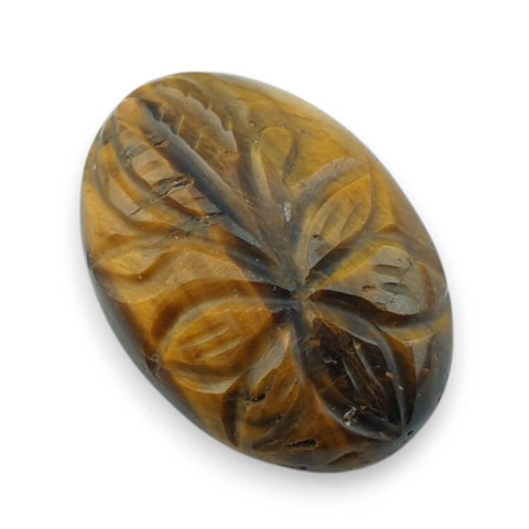 Tiger's eye cabochon carving 27x19 mm no 34 Tiger's eye cabochon carving 27x19 mm no 34