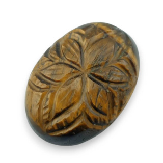 Tiger's eye cabochon carving 27x19 mm no 35